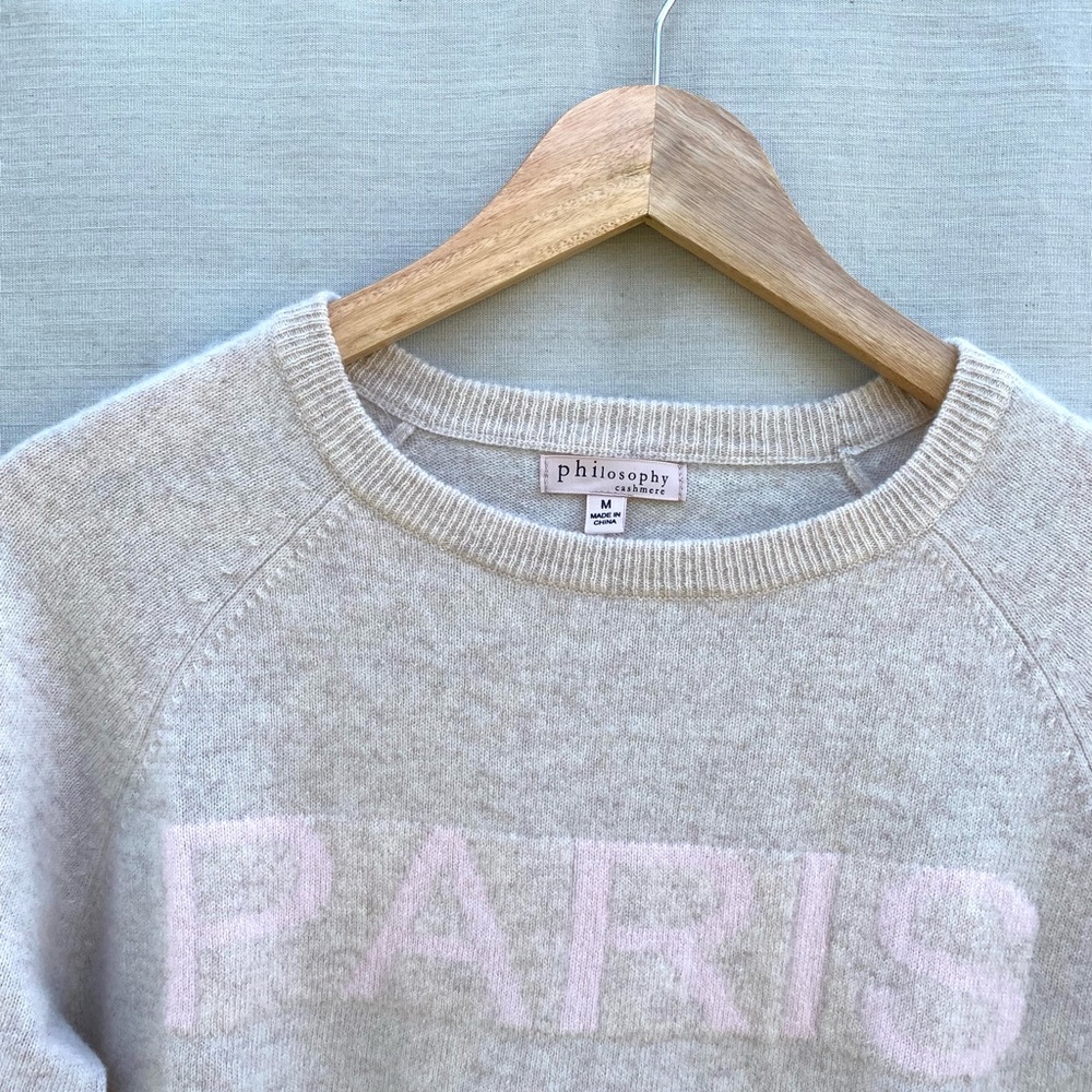 Philosophy 100% Cashmere Crew Neck Sweater - Picture 2 of 6